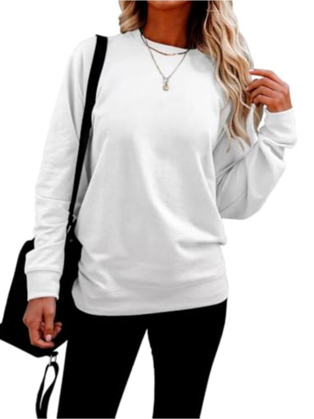 Womens Crewneck Sweatshirt Long Sleeve Pullover Casual Fall